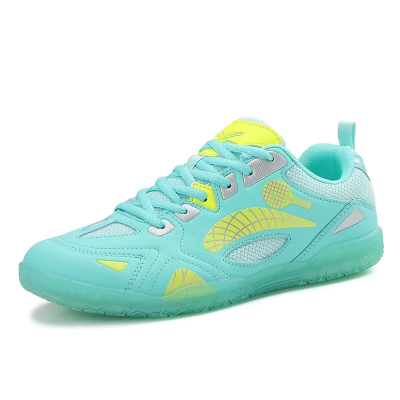 

2025 New Table Tennis Shoes Men Women Orange Badminton Shoe Unisex Anti Slip Sport Sneakers Couples Brand Indoor Court Shoe