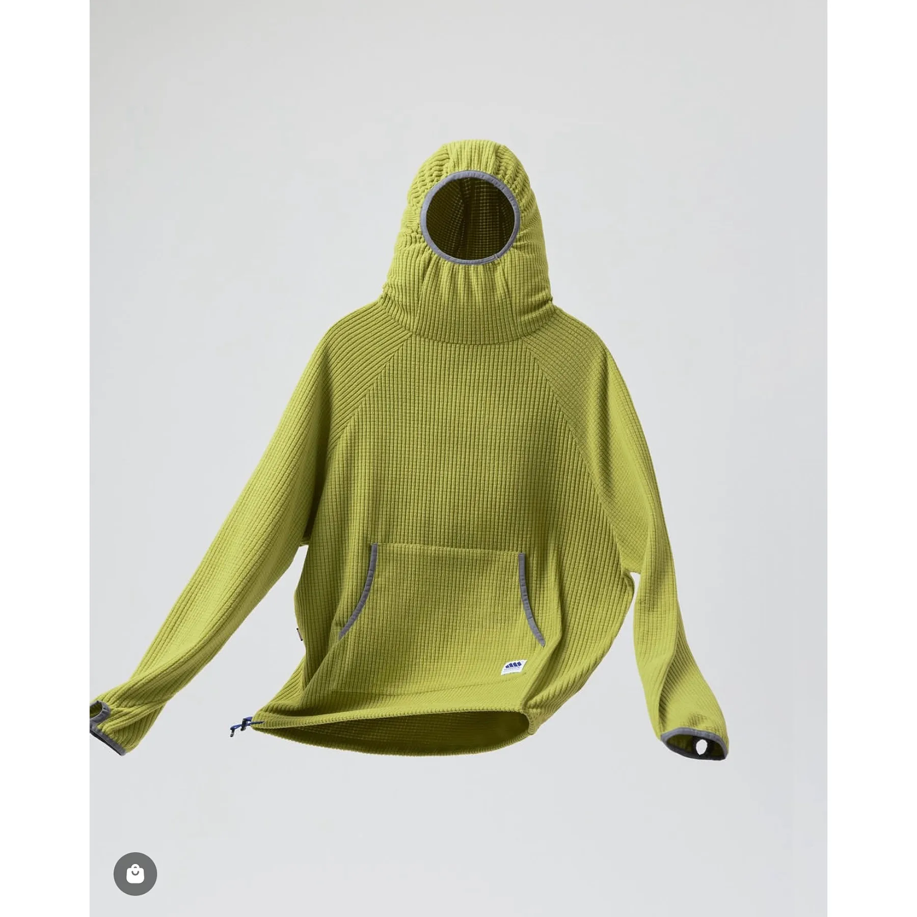 

Спортивная толстовка с капюшоном из флиса с объемным клетчатым узором для активного отдыха