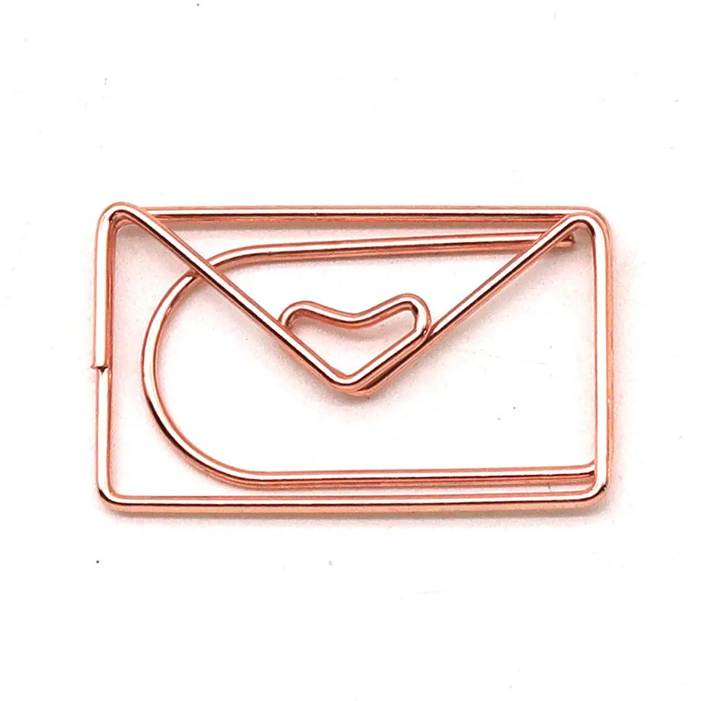 10 قطعة مشبك ورق مغلف معدني مكتب الموثق Kawaii القرطاسية كليب دبابيس ورق لطيف مقاطع الورق الزخرفية القرطاسية ربط #2