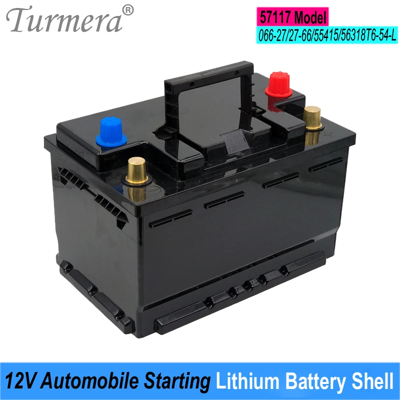 

Turmera 12V Car Battery Box Automobile Starting Lithium Batteries Shell Use in 57117 Series 066-27 55415 56318 Replace Lead-Acid