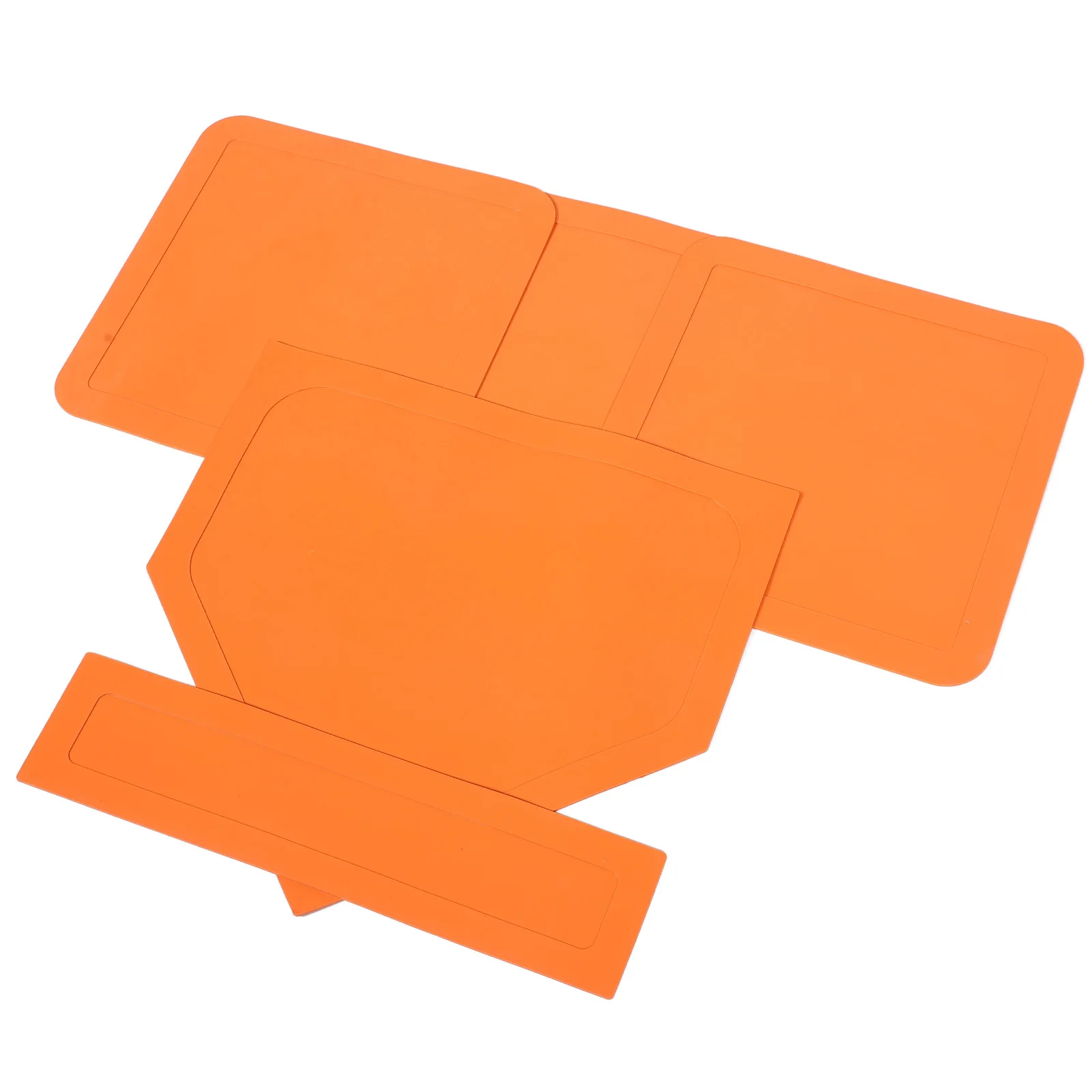 

5Pcs Rubber Baseball Softball Bases Thickened Home Plate Pitching Mat Multipurpose Training Field Supplies Bases for Kickball