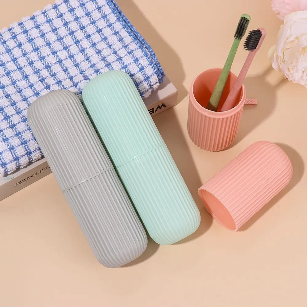 Toothpaste Bathroom Accessories Travel cup Plastic Non-Slip Strip Toothbrush Case tooth brush Storage box