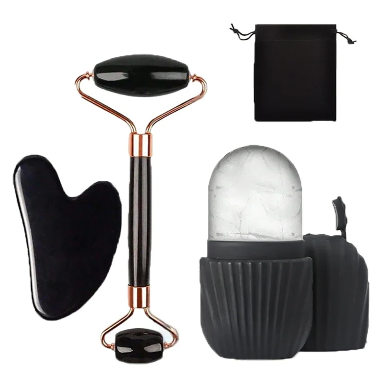 1/2/3 stuks Ice Face Roller Gezichtsverzorging Ice Roller Set, Gezichtsroller GuaSha FaceTool Set, Gezichtsmassage Roller Lifting Contouring - afbeelding 1