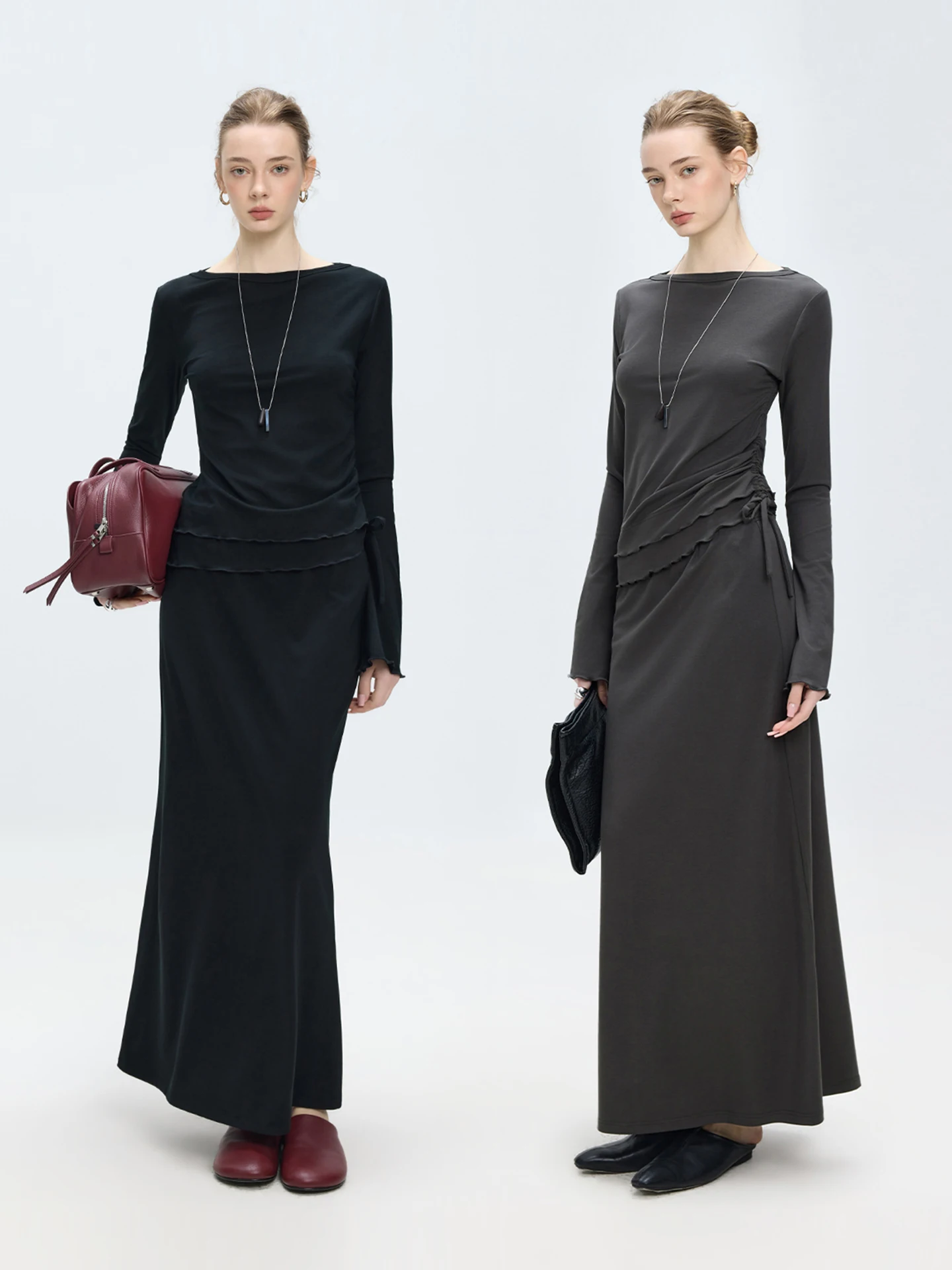 

Модный весенний комплект LUR: топ с утягивающим эффектом и юбка А-силуэта с высокой талией для женщин, дышащий, высокоэластичный