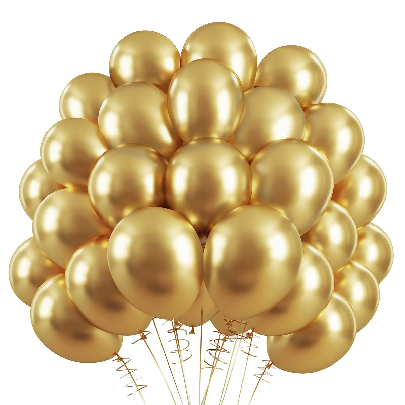 120Pcs Gold Balloon… - image