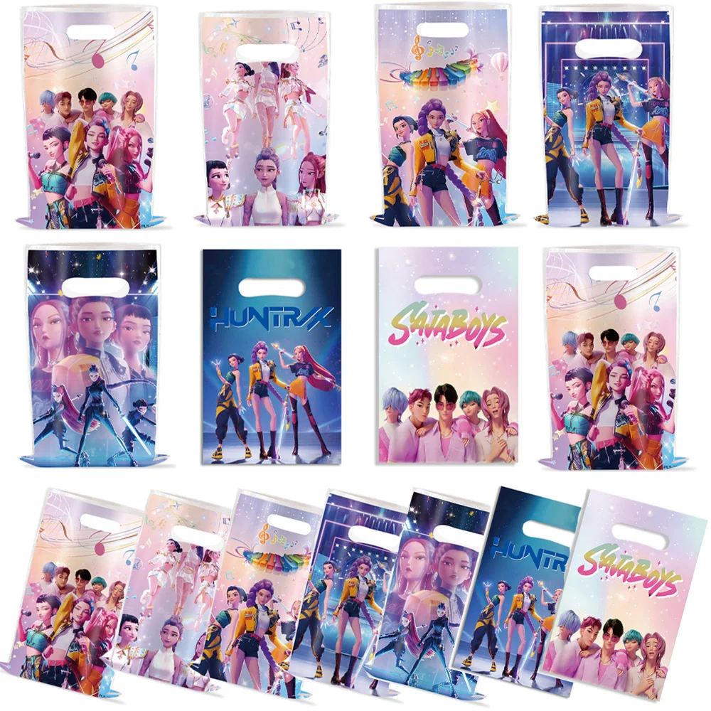 10/30/50 pièces Sacs cadeaux Kpop pour fête d'anniversaire, sacs de bonbons, sacs de friandises pour garçons, filles, fournitures de baby shower, cadeaux de fête pour enfants