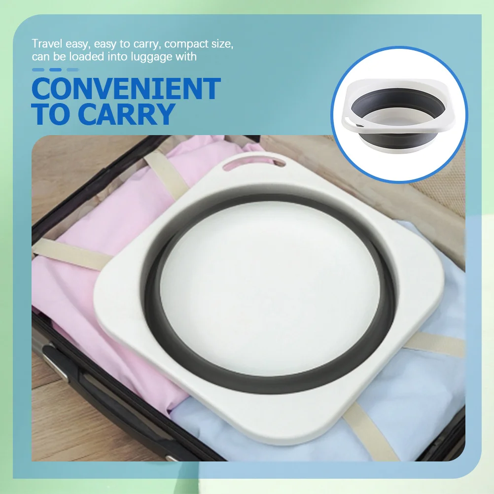 

Folding Washbasin Portable Plastic for Washing Sink Basins Laundry Foldable Bottle