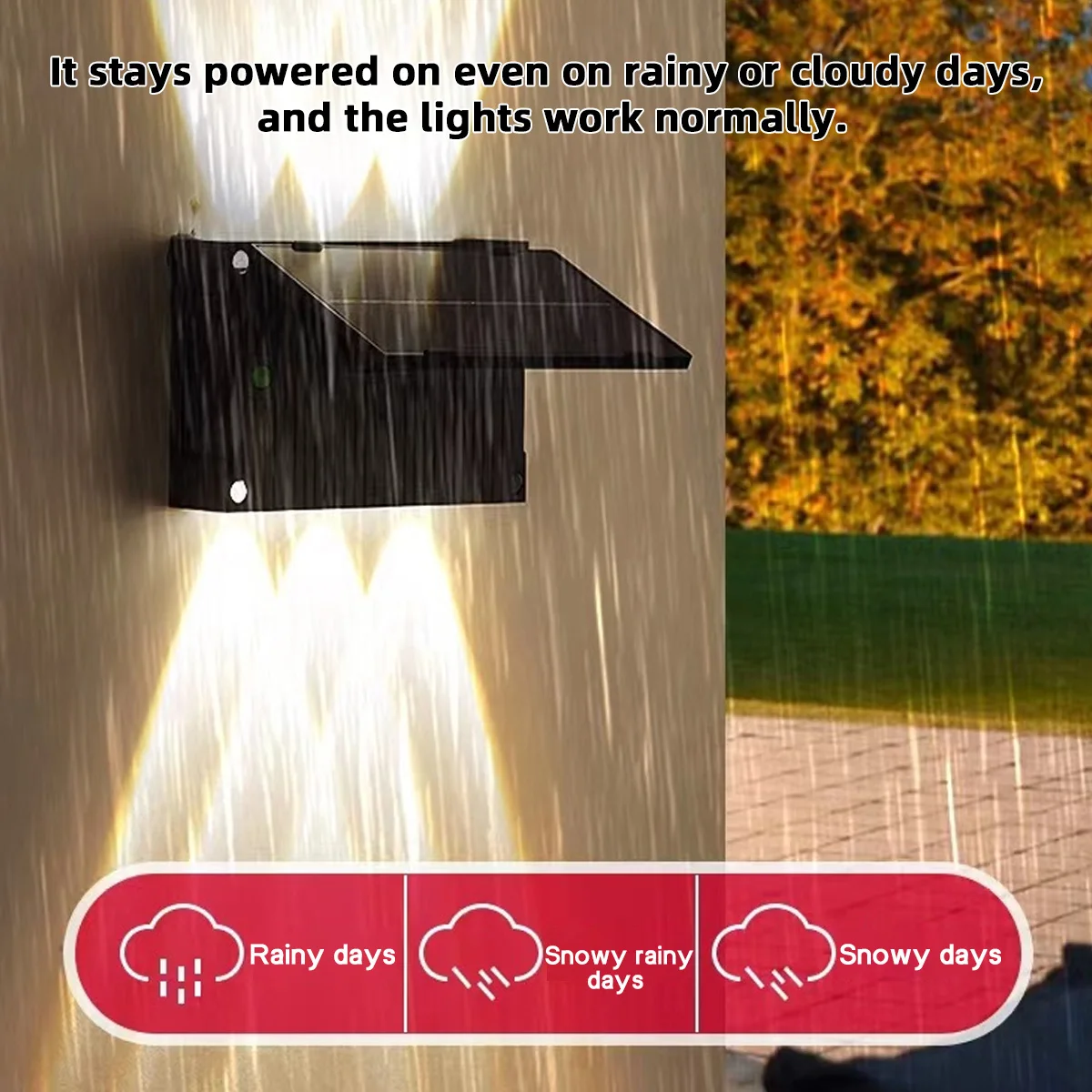 

Solar Wall Light Ip65 Waterproof up and down Light Outdoor Garden Light Indoor Living Room Staircase Lighting Special Light