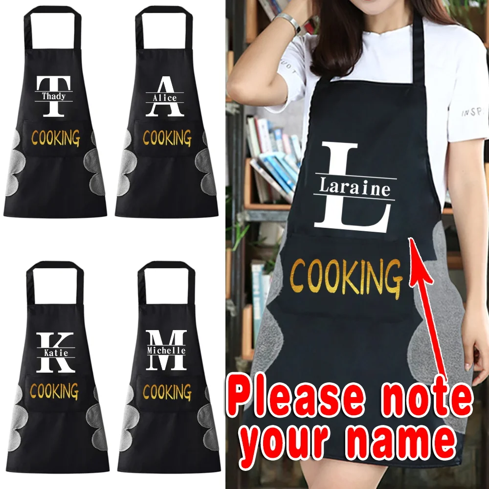 

Personalized Custom Hand Wipe Apron Waterproof and Oil-proof Unisex Kitchen Cooking Household Waterproof Cleaning Apron