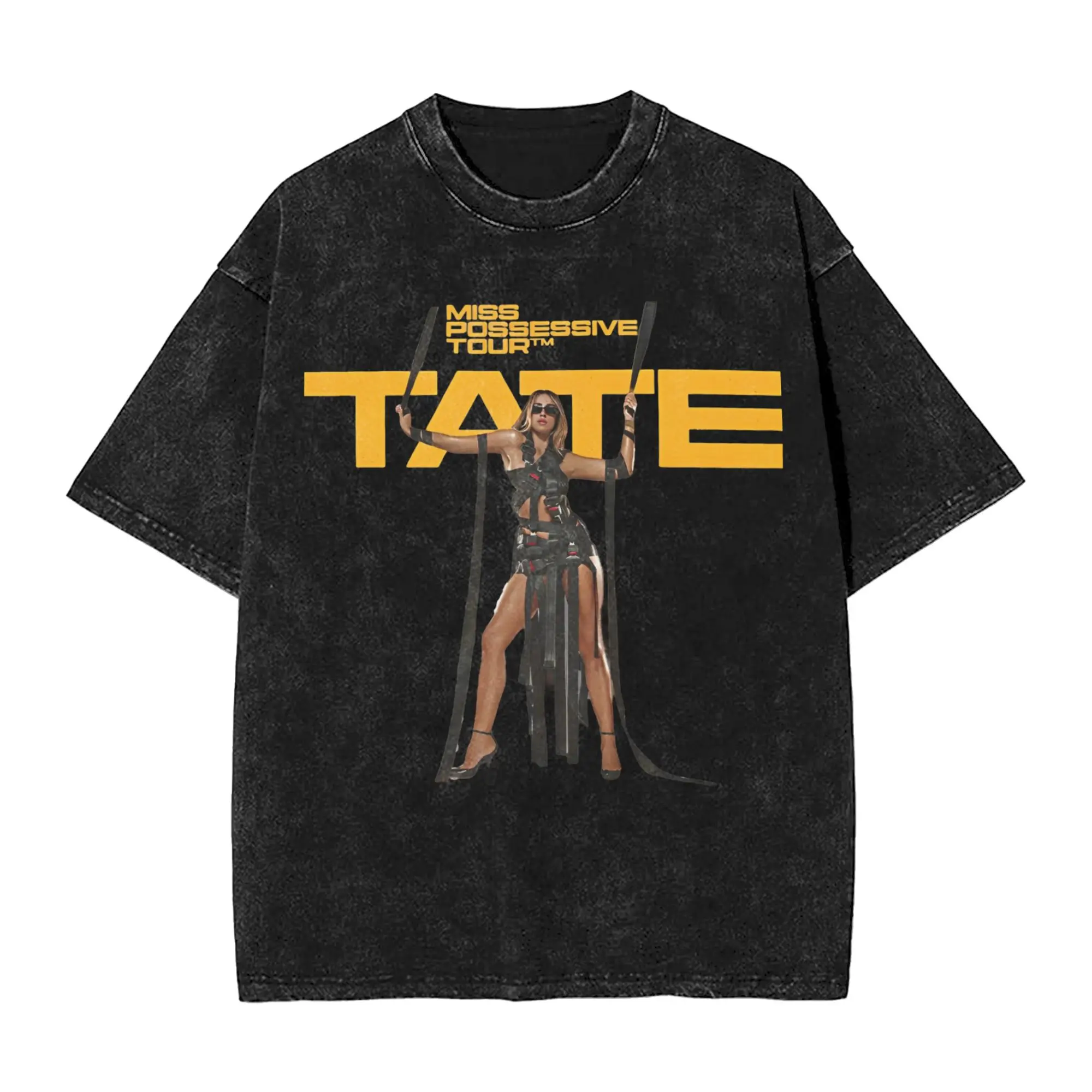 

Miss Possessive Tour Tate McRae Washed T Shirts Streetwear Novelty T-Shirt Tee Shirt for Men Women Short Sleeve High Street