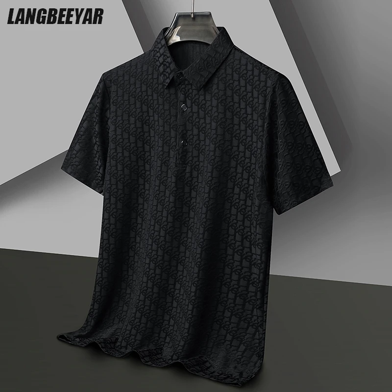 

Top Quality New Brand Designer Polo Shirt Men Summer Business Sleeve Casual Tops Fashions Anti-wrinkle Mens Clothes 2025