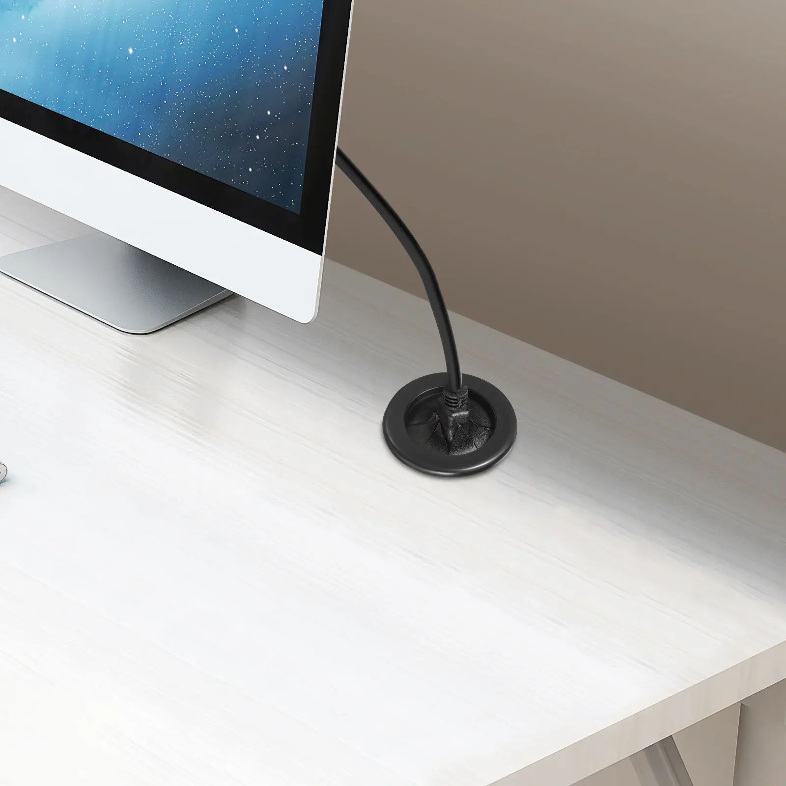 6Pcs Easy-Insert Wire Grommet Set Cable Hole Cover Desk Cord Organizer Rubber Grommet for Office Desk Countertop Furniture Hole