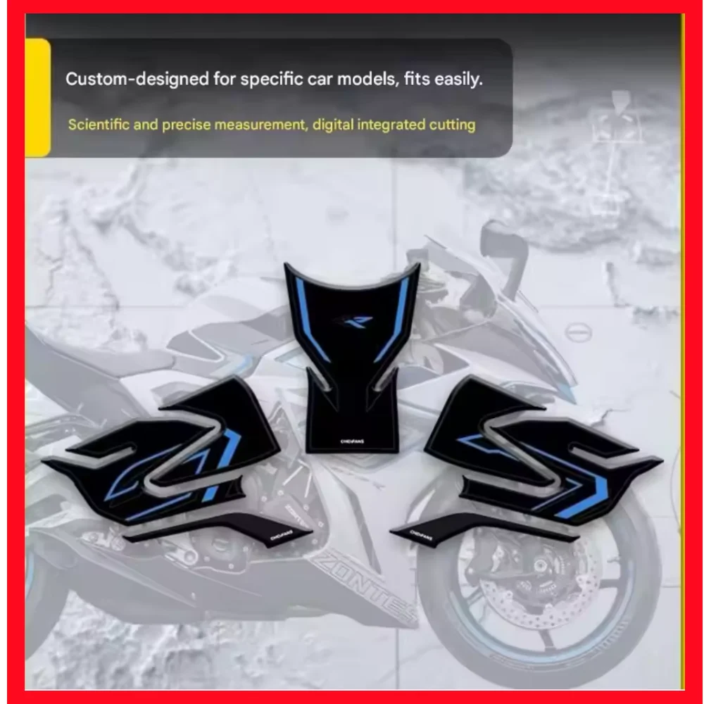 for ZONTES 703RR rubber fuel tank stickers, body protection decals, wear-resistant herringbone stickers, and modification parts.