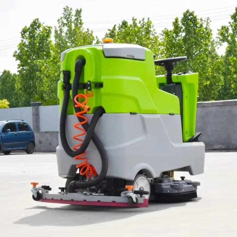 Certified Commercial Battery-Powered High Pressure Floor Scrubber 1020mm Cleaning Width 5000m2/h Efficiency New FWX