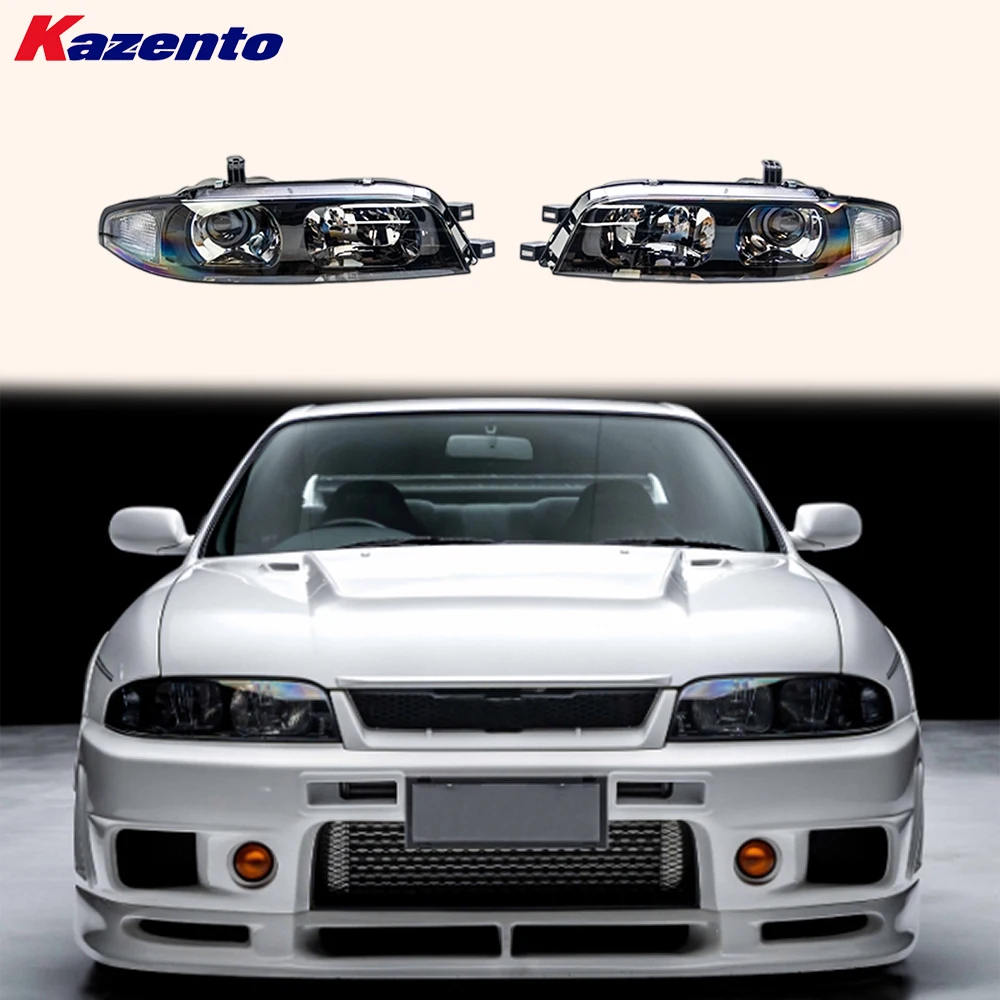 

Для Skyline R33 GTR только 95-98 OE Style ABS черная фара проектора (светодиодная) пара