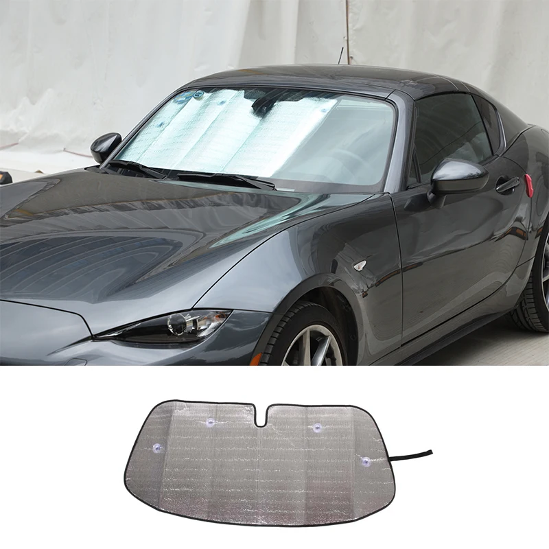

For Mazda MX-5 front glass sunshade front windshield sunshade thermal insulation curtain Auto parts (suction cup) 2009-2015