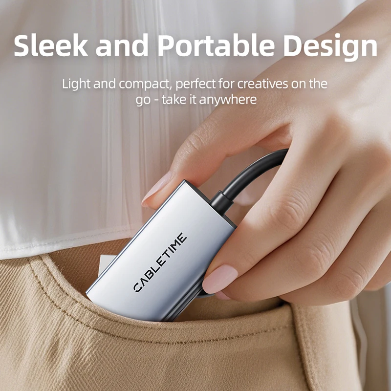 CABLETIME Карта видеозахвата USB 3.0 4K HDMI к USB/USB-C HDMI Видеозахват Коробка для ПК Компьютер Камера Живые игры