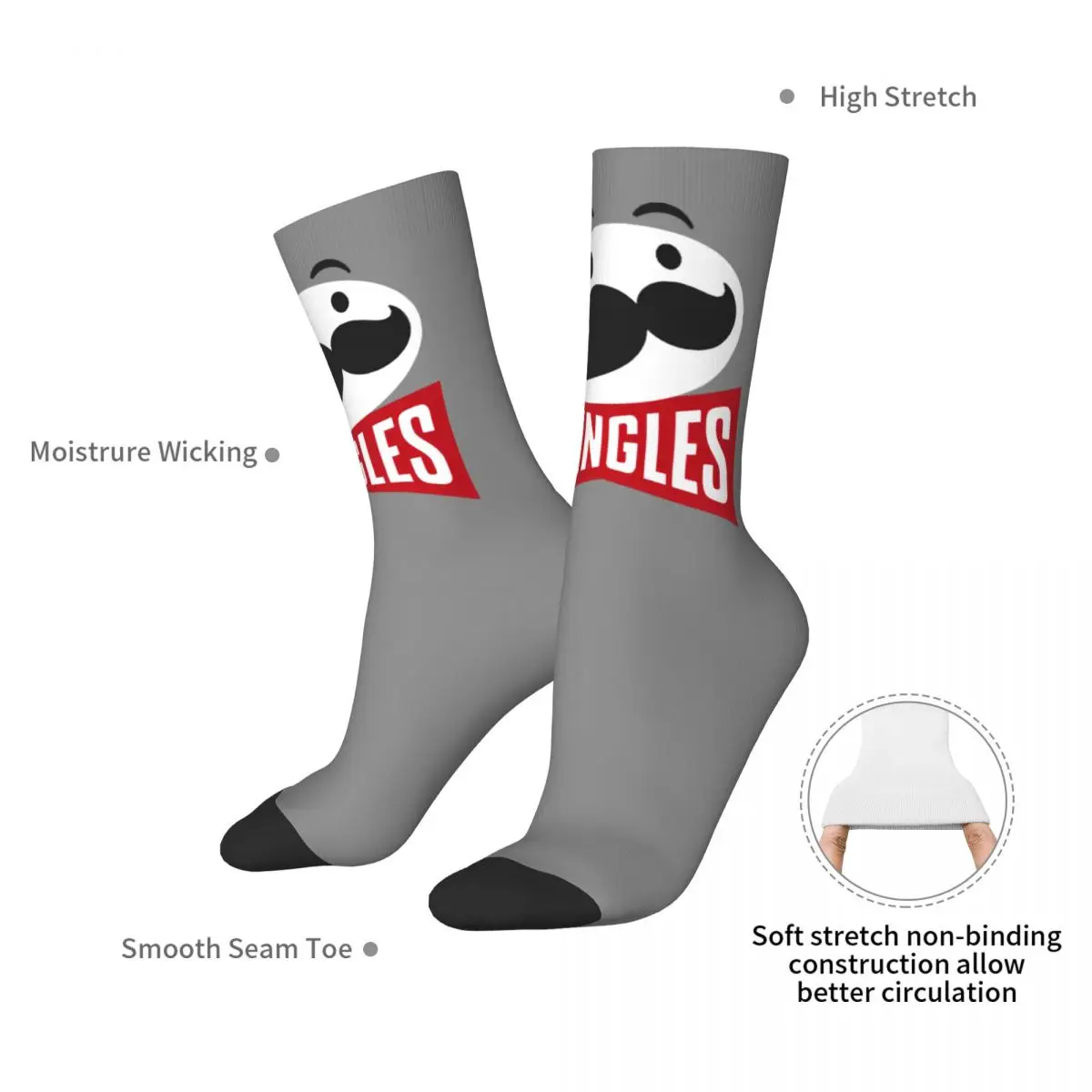 Pringles Chip Socken Mode Strümpfe Herren weiche Kletter socken Herbst Grafik rutsch feste Socken