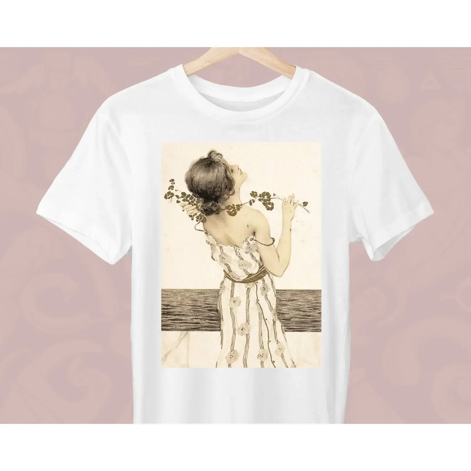 Greek Virgin Raphael Kirchner Painting T Shirt Woman for a Stylish vintage Washed Soft graphic Versatile homme streetwear