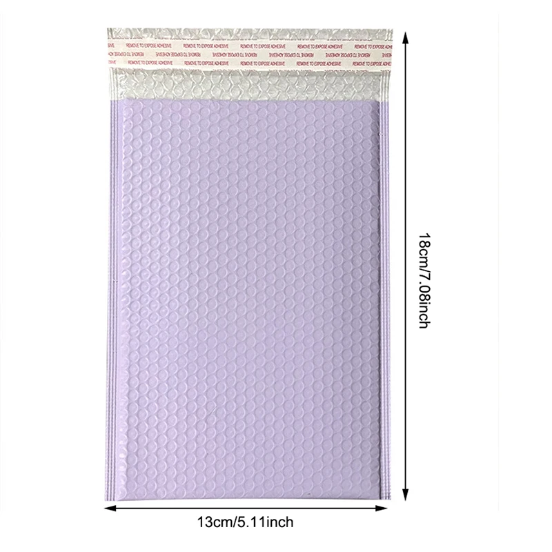 Auto selo acolchoado Envelopes, roxo poliéster bolha Mailers, sacos de presente, embalagem Envelope, livro, 10pcs