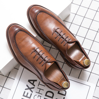 Men Classic Derby Shoes Black Brown Oxford Sole Lace Up Business Fashionable High-end Leather Shoes Sizes 38-47 Men Shoes