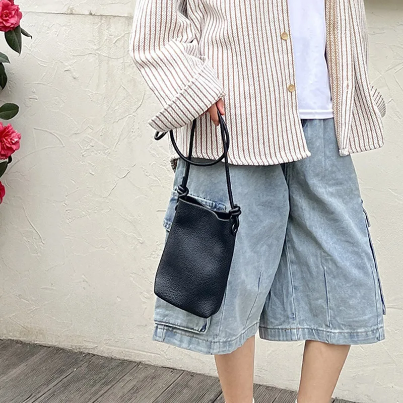 New Korean casual simple women's mobile phone bag lightweight multifunctional horizontal pu leather solid color mini pouch walle