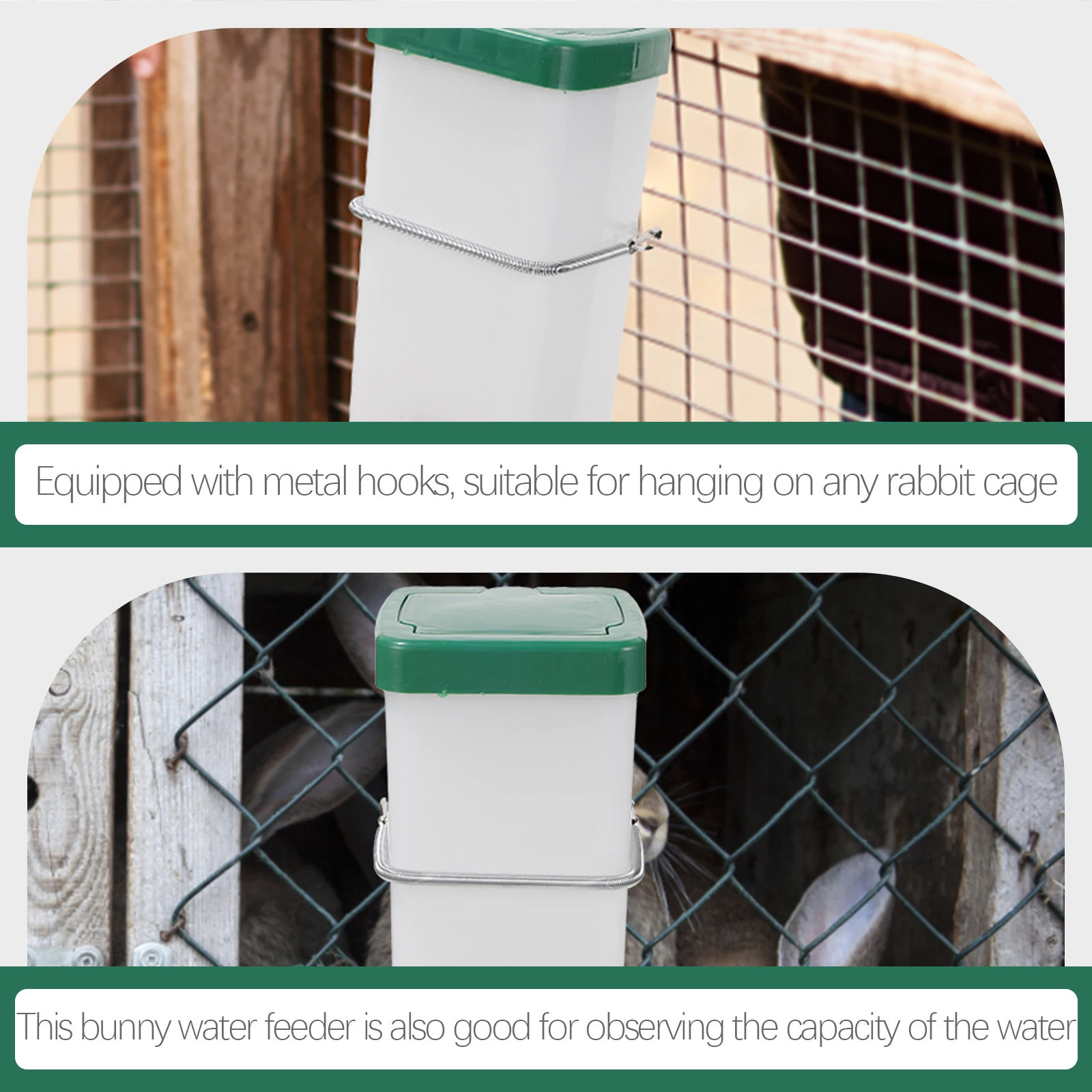 

Pet Water Feeder Rabbit Hamster Automatic Drinking Bottle Anti-Leak Durable Corrosion Resistant Easy Clean Hanging for Small