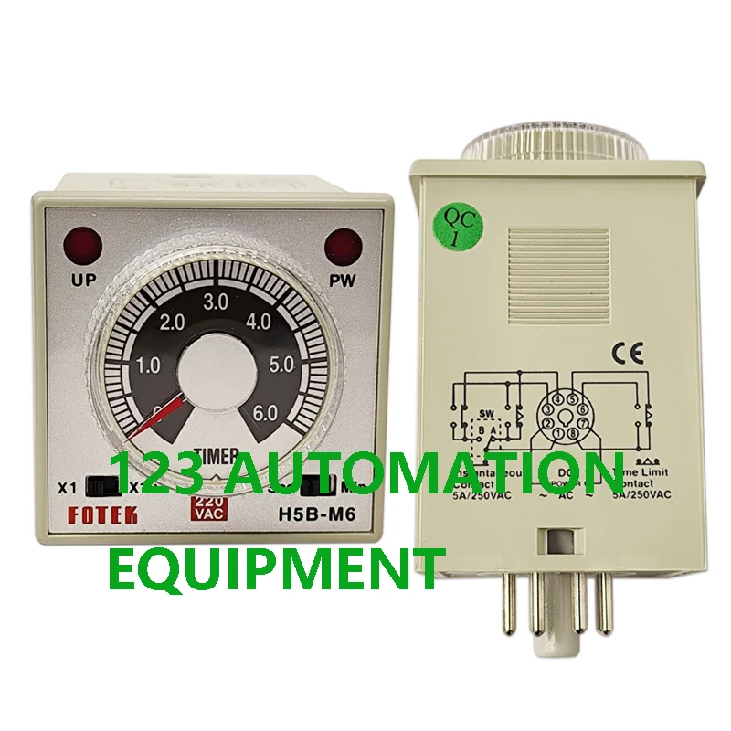 Authentic New FOTEK H5B-M1-24VDC M3-24VDC M6-24VDC M1-220V M3-220V M6-220V Time Relay Timer