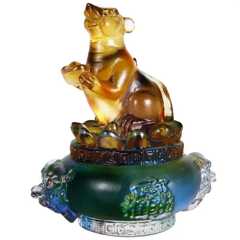 

Glazed Zodiac Year of the Little Mouse Mascot Crafts Ornament New Year's Event Gifts Business