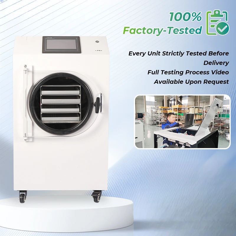 Professional Commercial Automatic Stainless Steel Pump Wifi Control 4Kg 4Trays Food Vacuum Freeze Dryer Drying Machine For Home