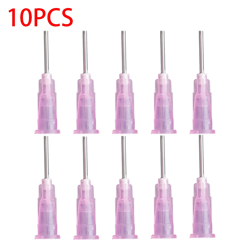 10Pcs 0.9mm Stainless Steel Dispensing Needles Tips Glue Syringe Needle Universal Blunt Tip For Gluing Filling Ink Welding Flux