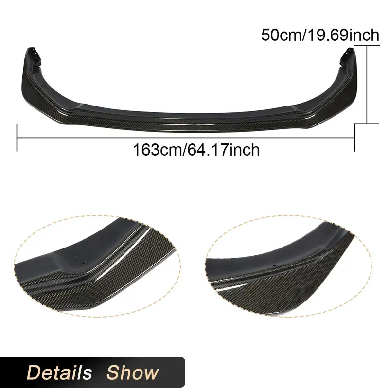 Carbon Fiber Car Front Bumper Lip Spoiler For Honda Fit GK5 2014 - 2017 Front Bumper Lip Chin Apron Splitters