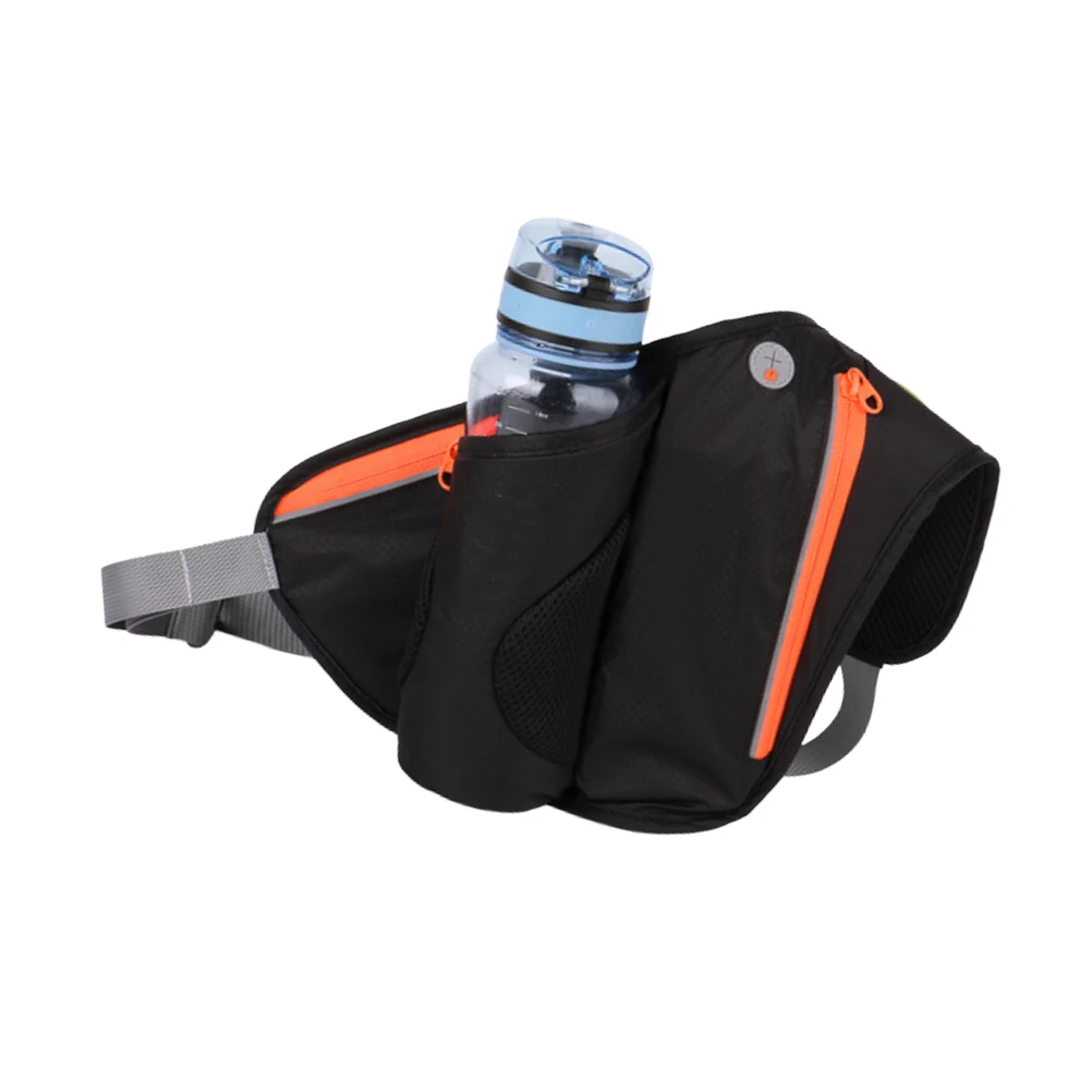 

Runner Water Bottle Belt Running Phone Bag Portable Waist Fanny Pack Black Outdoor