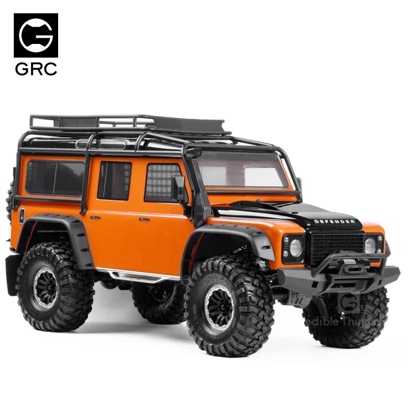 GRC Aluminum Rock Sliders Side Bumper Pedal for TRX4 Bronco Defender TACTICALUNIT #8219 Upgrade Option Parts#GAX0102BS/BB