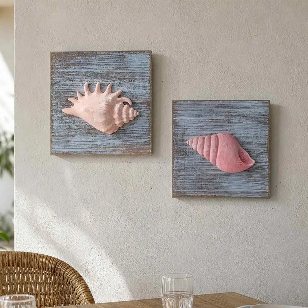 Minimalist Coastal Art 3d Coastal Wooden Wall Art Set Distressed Ocean-inspired Starfish Decor Beach House Hanging for Bedroom