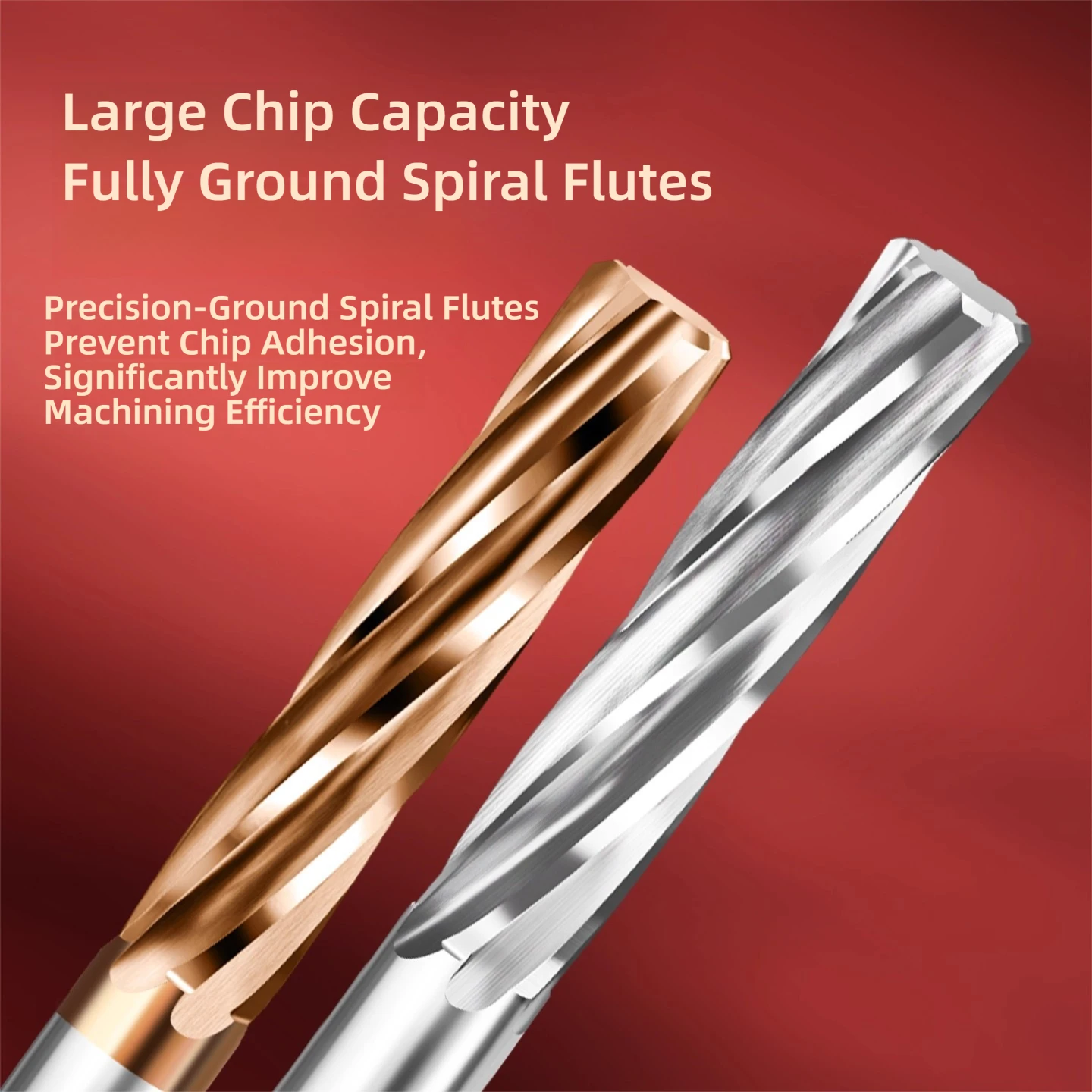 Alésoir de précision H7 revêtu de carbure de tungstène à flûte spirale TG pour utilisation de Machine CNC en acier et en aluminium de haute précision