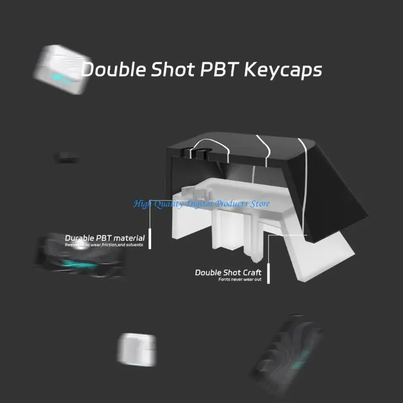 U2JE Double Shot PBT CherryProfile Backlit Keycap Thermal Print Keycaps 108/135PCS
