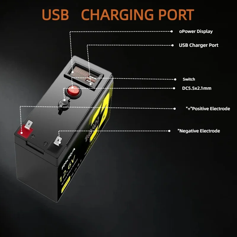 12.6V 18000mAh ternary lithium battery RKRA rechargeable battery, suitable for electric agricultural spray water pump