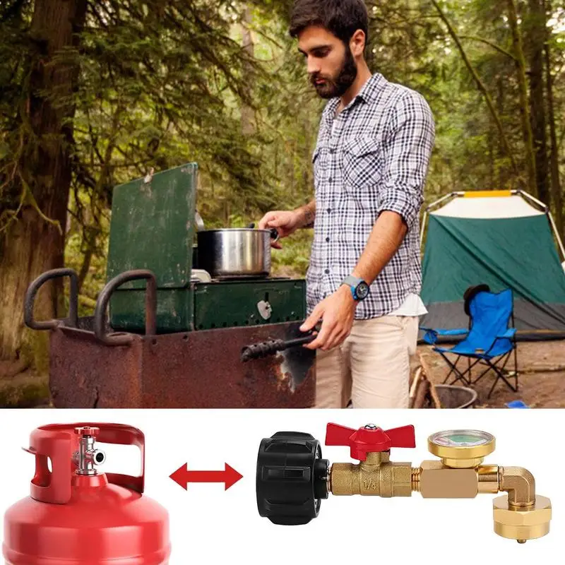 Propane Tank Refill Adapter Solid Brass 1lb Propane Tank Refill Adapter With Valve And Gauge Propane Refill Accessory Tank