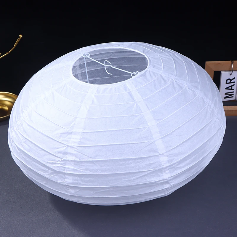 Flying Saucer Shape Paper Lamp Wedding Wall Sconces Chinese Wedding Paper Ball Lampshade Party Balls Hanging Decoration