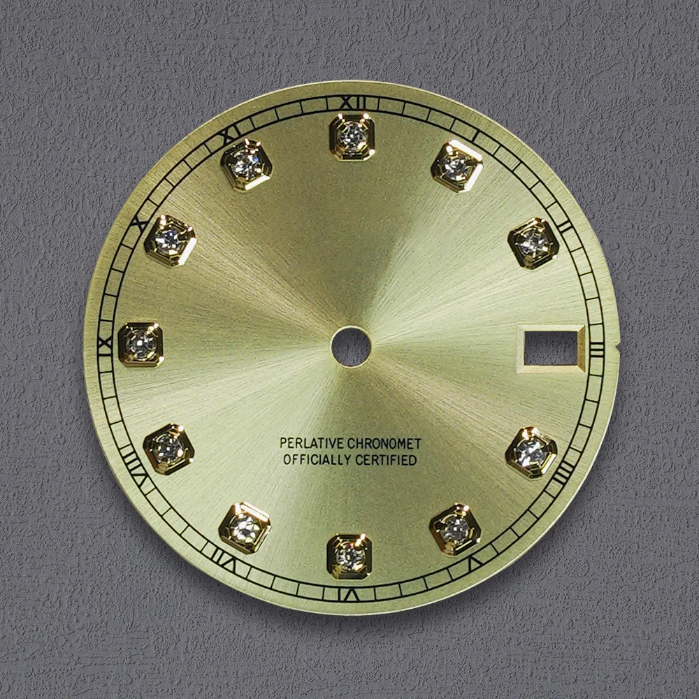 Nh35 Dial S Logo 28.5mm Diamond Dial No Luminous Suitable For NH35 NH36 Movements Watch Accessories Repair Tool