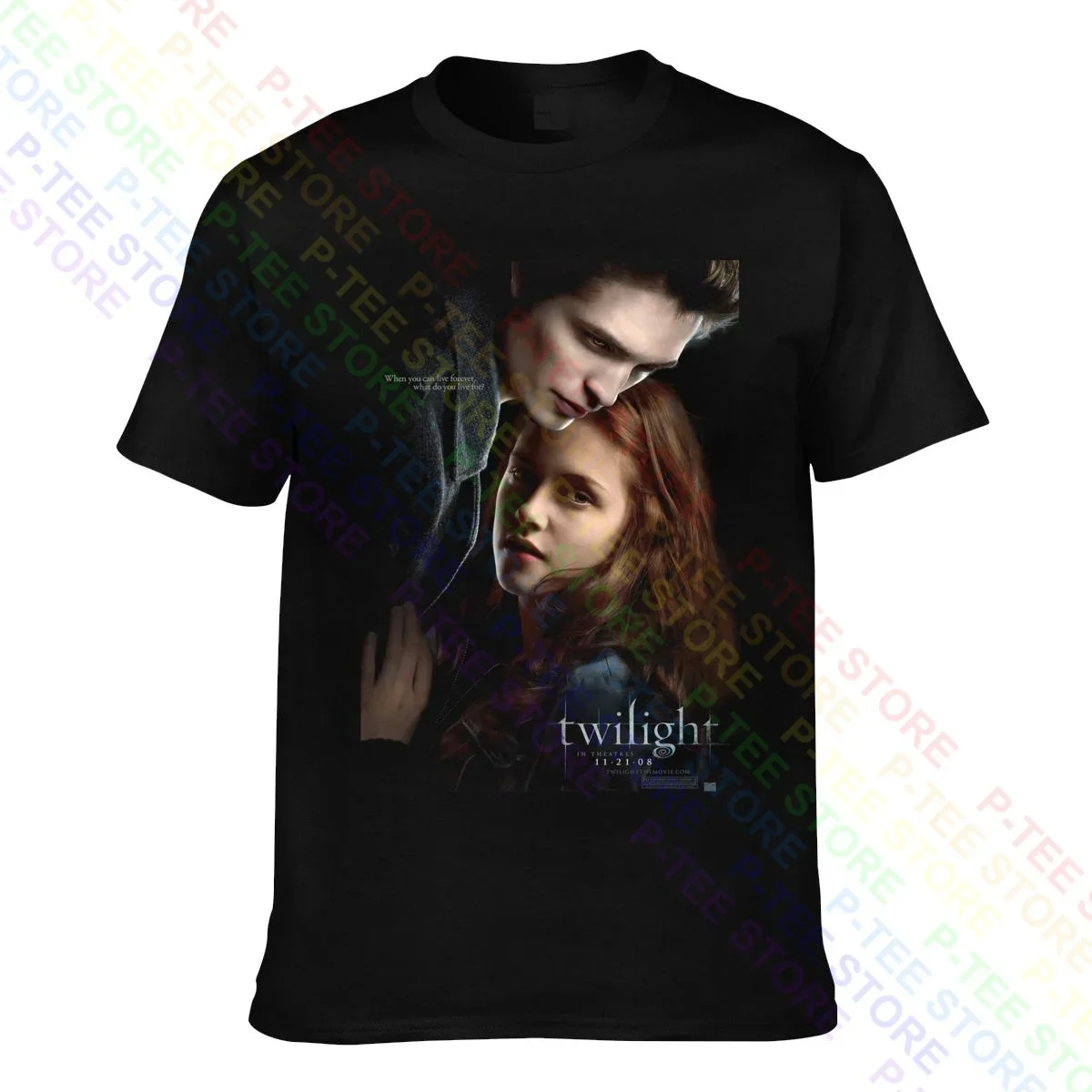 Twilight Saga Promo Edward Jacob T-shirt Tee Shirt Rare Unique Harajuku Streetwear