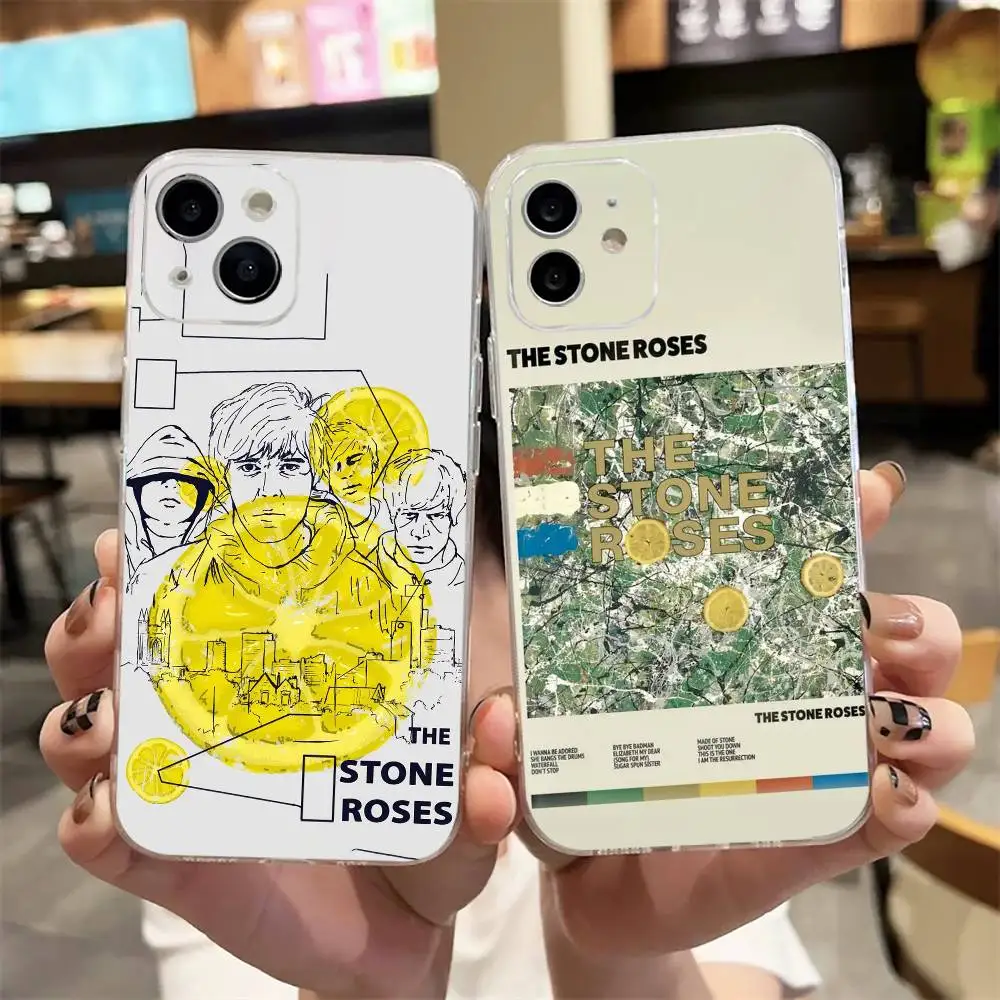 Alternative rock band The Stone Roses Phone Case For iPhone17,16,15,14,13,12,11 Plus,Pro Max Soft Transparent Cover