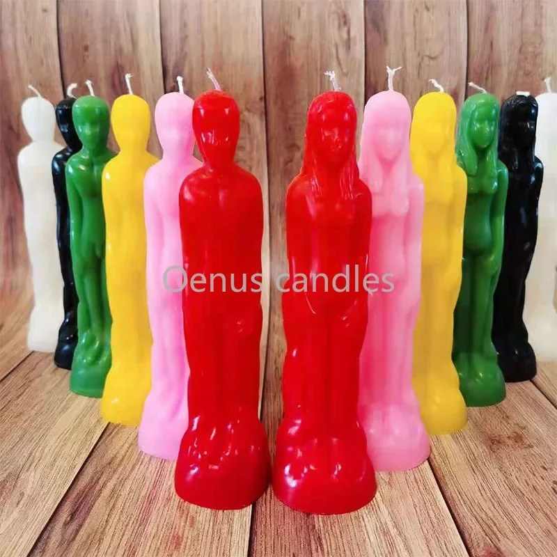 1pcs Black Candle Ritual Female Male Figure Human Candle Soy Wax Paraffin Wax Hoodoo Candles for Spells and Altars