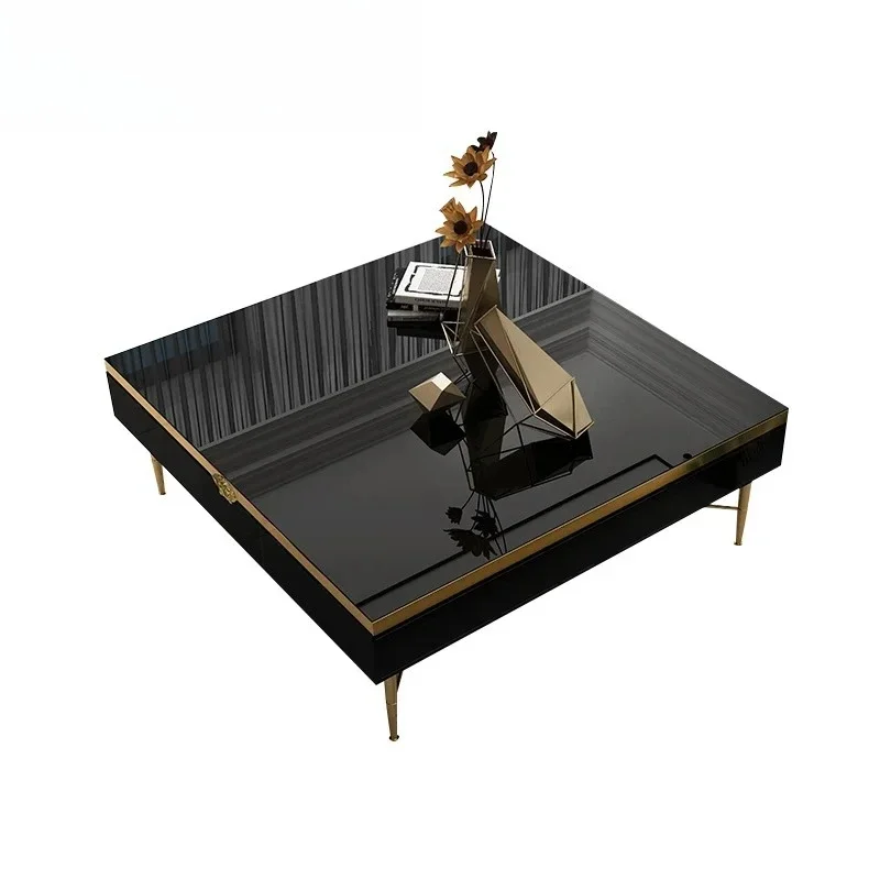 L Modern Morocco New Classical Postmodern Square Stainless Steel Coffee Table Tea Table For Living Room O