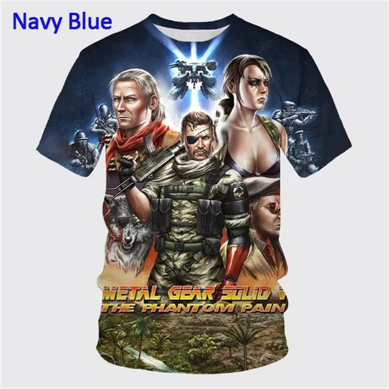 Summer New Hot-selling Video Game Metal Gear Solid 3D Printing Men\'s Short Sleeve T-shirt Fashion Casual Unisex T Shirt Top Tees