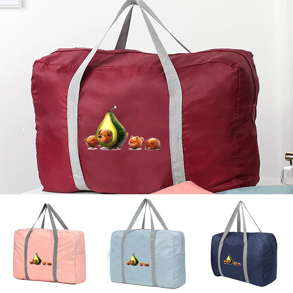 

Large Capacity Travel Bags Men Clothing Organize Travel Bag Women Storage Bags Luggage Bag Handbag Avocado Dog Print