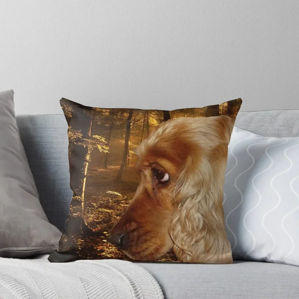 Dog English Cocker Spaniel Throw Pillow Throw Pillow Covers Embroidered Cushion Cover Decorative pillowcase Pillow