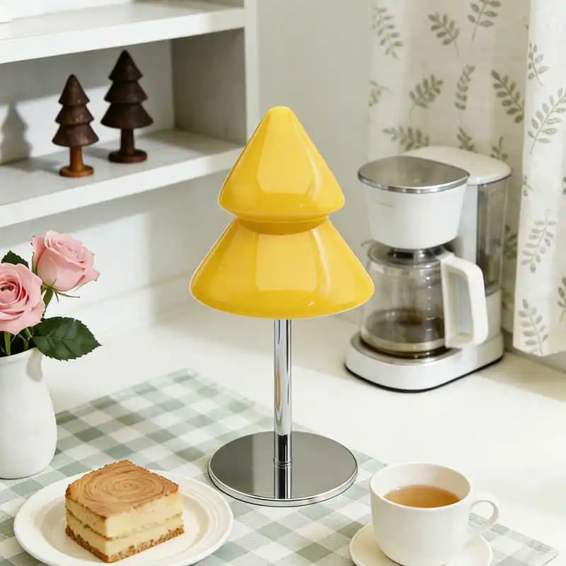 

Christmas Tree Shaped Glass Table Lamp Girls' Bedroom Bedside Living Room Hotel Restaurant Decorative Lamp