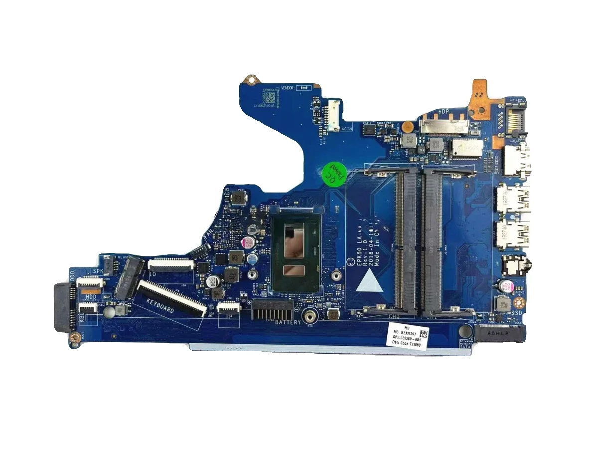 For HP 15-DA 250 G7 Notebook Main Board EPK50 LA-G07EP L20369-601
